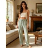 image:imageTanming Womens Striped Pants Summer Casual High Waisted Drawstring Beach Pant Tapered Trousers with PocketsGreen