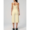 image:imageTanming Two Piece Sets for Women Gym Yoga Pilates Outfits  Sleeveless Halter Top Mid Elastic Waist Capri Pants Breathable Material Airport Travel Beach Vacation Lounge SetLight Yellow