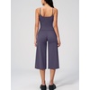 image:imageTanming Two Piece Sets for Women Gym Yoga Pilates Outfits  Sleeveless Halter Top Mid Elastic Waist Capri Pants Breathable Material Airport Travel Beach Vacation Lounge SetPurple