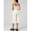 image:imageTanming Two Piece Sets for Women Gym Yoga Pilates Outfits  Sleeveless Halter Top Mid Elastic Waist Capri Pants Breathable Material Airport Travel Beach Vacation Lounge SetWhite