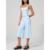 image:imageTanming Two Piece Sets for Women Gym Yoga Pilates Outfits  Sleeveless Halter Top Mid Elastic Waist Capri Pants Breathable Material Airport Travel Beach Vacation Lounge SetLight Blue