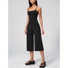 image:imageTanming Two Piece Sets for Women Gym Yoga Pilates Outfits  Sleeveless Halter Top Mid Elastic Waist Capri Pants Breathable Material Airport Travel Beach Vacation Lounge SetBlack