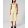 image:imageTanming Two Piece Sets for Women Gym Yoga Pilates Outfits  Sleeveless Halter Top Mid Elastic Waist Capri Pants Breathable Material Airport Travel Beach Vacation Lounge SetLight Yellow