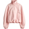 image:imageTanmimg Womens Casual Quarter Zip Pullover Windbreaker Jacket  Hand Pockets Stand Collar Adjustable Drawstring Loose Fit WindResistant Lightweight amp PackablePink