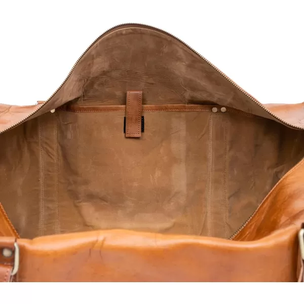 Berliner Bags Vintage Leather Duffle Bag New York for Travel or the Gym, Overnight Bag for Men and Women 