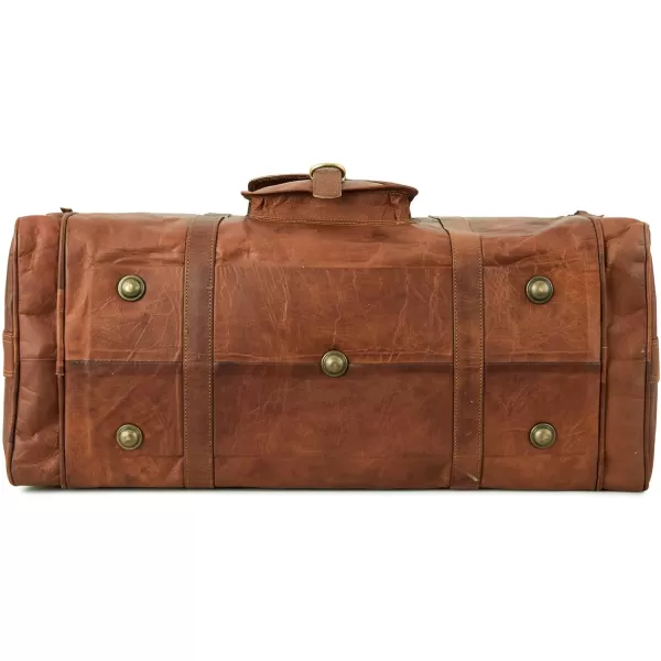 Berliner Bags Vintage Leather Duffle Bag New York for Travel or the Gym, Overnight Bag for Men and Women 