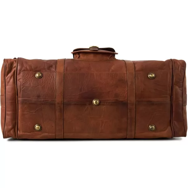 Berliner Bags Vintage Leather Duffle Bag New York for Travel or the Gym, Overnight Bag for Men and Women 