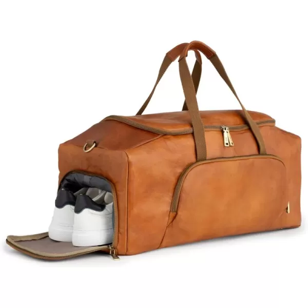 Berliner Bags Leather Duffle Bag Denver XL for Travel or the Gym, Overnight Bag for Men and Women - Brown