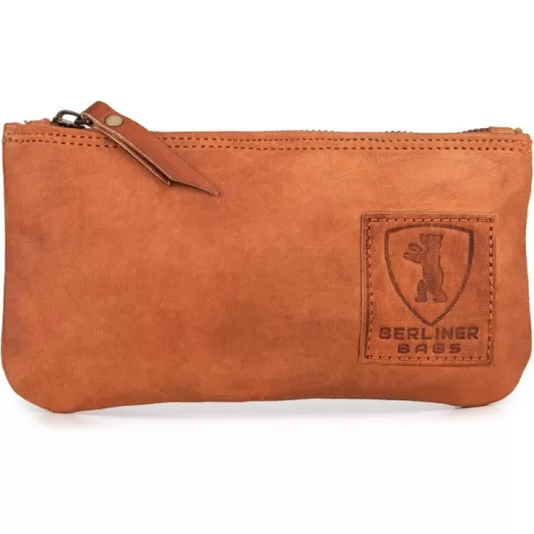 imageBERLINER BAGS Vintage Leather Pencil Case Pen Pouch for Work and University for Men and Women  Brown