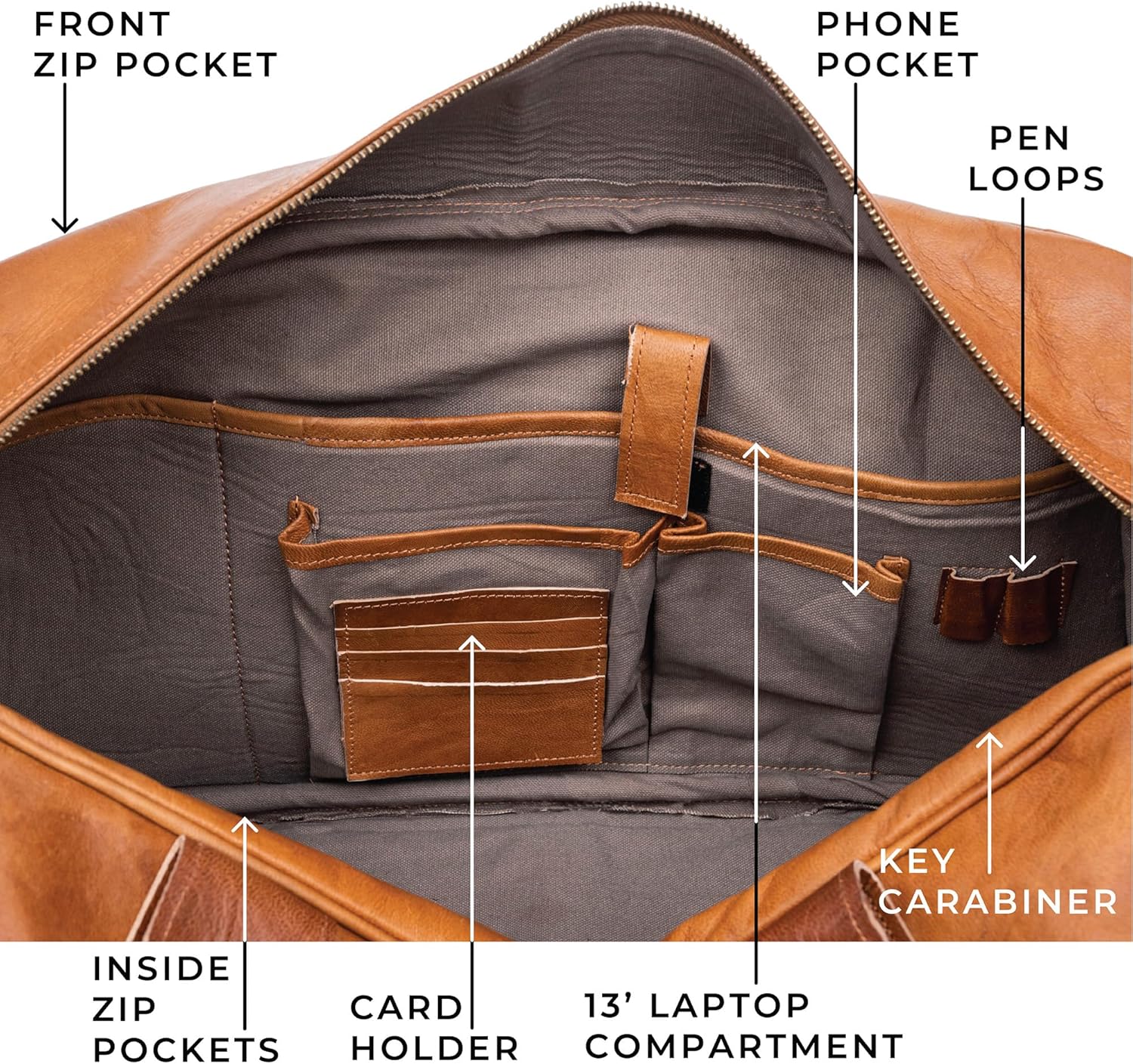 imageBerliner Bags Vintage Leather Duffle Bag Austin XL with Shoe Compartment for Travel or the Gym Overnight Bag for Men and Women  BrownBrown M