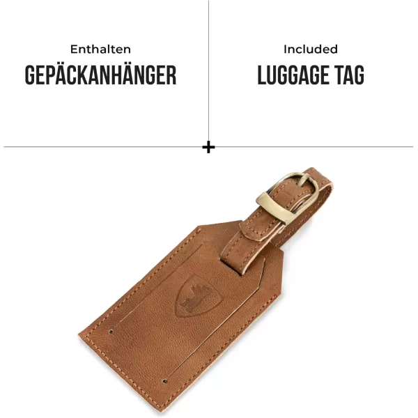 imageBerliner Bags Vintage Leather Duffle Bag Oslo with Shoe Compartment for Travel or the Gym Overnight Bag for Men and Women  BrownBrown with Shoe Compartment