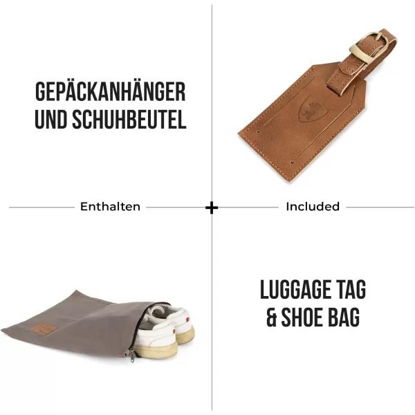 imageBerliner Bags Vintage Leather Duffle Bag Oslo with Shoe Compartment for Travel or the Gym Overnight Bag for Men and Women  BrownCognac