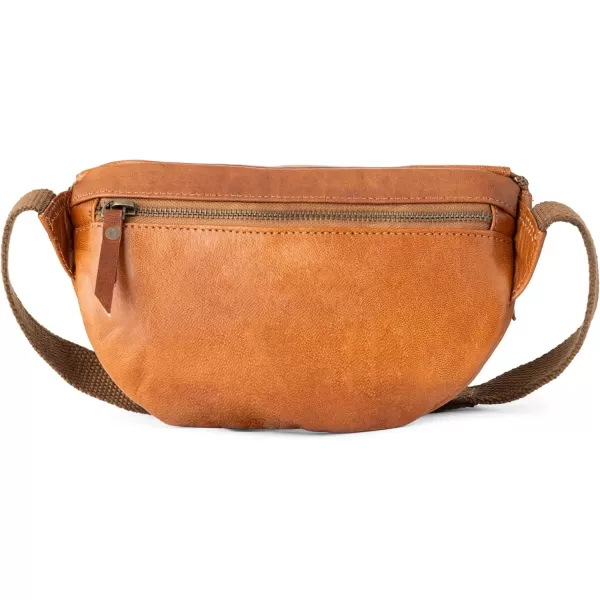 imageBerliner Bags Vintage Leather Fanny Pack Noah Crossbody Belt Bag for Men and Women  BrownBrown