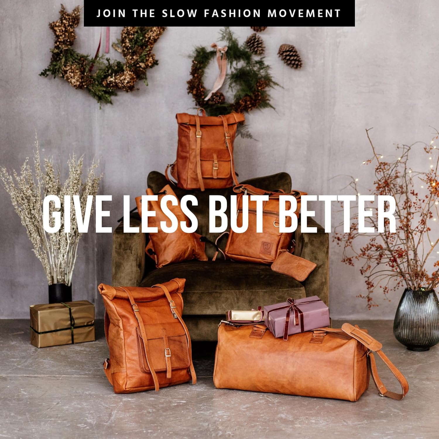 imageBerliner Bags Vintage Leather Duffle Bag Mnchen for Travel or the Gym Overnight Bag for Men and Women  Brown Cognac