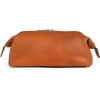 imageBERLINER BAGS Vintage Leather Cosmetic Bag Ben M Toiletry Bag for Women and Men for Travelling  BrownBrown M