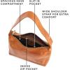 imageBERLINER BAGS Vintage Genuine Leather Shoulder Bag Bella Hobo Bag Top Handle Purse Handbag for Women  BrownVintage