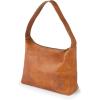 imageBERLINER BAGS Vintage Genuine Leather Shoulder Bag Bella Hobo Bag Top Handle Purse Handbag for Women  BrownVintage