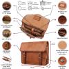 imageBERLINER BAGS Vintage Leather Messenger Bag York Briefcase for Men and Women  BrownBrown M