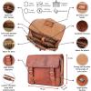 imageBERLINER BAGS Vintage Leather Messenger Bag York Briefcase for Men and Women  BrownBrown Xl