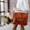 imageBERLINER BAGS Vintage Leather Messenger Bag York Briefcase for Men and Women  BrownBrown Xl