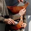 imageBerliner Bags Vintage Genuine Leather Fanny Pack Turin Belt Bag Crossbody Sling Bag for Men and Women  Brown