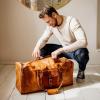 imageBerliner Bags Vintage Leather Duffle Bag New York XXL for Travel or the Gym Overnight Bag for Men and Women  Brown