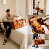 imageBerliner Bags Vintage Leather Duffle Bag New York XXL for Travel or the Gym Overnight Bag for Men and Women  Brown