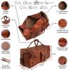 imageBerliner Bags Vintage Leather Duffle Bag New York XXL for Travel or the Gym Overnight Bag for Men and Women  Brown