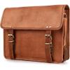 imageBERLINER BAGS Vintage Leather Messenger Bag York Briefcase for Men and Women  BrownBrown M