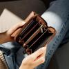 imageBERLINER BAGS Vintage Genuine Leather Womens Wallet Vienna Zip around Large Clutch Multicard organizer with RFID Blocking  Brown