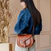 imageBerliner Bags Vintage Genuine Leather Shoulder Bag Dakota Crossbody Bag Small Purse for Women  Brown