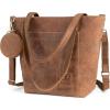 imageBERLINER BAGS Vintage Genuine Leather Shoulder Bag Verona Handbag Work Bag Large Tote Bag for Women  Brown