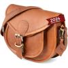 imageBerliner Bags Vintage Genuine Leather Shoulder Bag Dakota Crossbody Bag Small Purse for Women  Brown