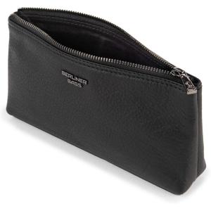 imageBERLINER BAGS Premium Makeup Bag Anna Travel and Cosmetics Pouch with Zipper for Women  BlackBlack