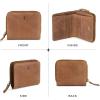 imageBERLINER BAGS Vintage Genuine Leather Small Wallet for Women Sara Card Holder Mini Bifold Wallet for Cash RFID Blocking with Zipped Coin Pocket  BrownCamel
