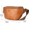 imageBerliner Bags Vintage Genuine Leather Fanny Pack Noah Belt Bag Crossbody Sling Bag for Men and Women  BrownBrown