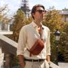 imageBerliner Bags Vintage Genuine Leather Fanny Pack Noah Belt Bag Crossbody Sling Bag for Men and Women  BrownBrown