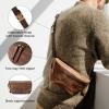 imageBerliner Bags Vintage Genuine Leather Fanny Pack Noah Belt Bag Crossbody Sling Bag for Men and Women  BrownEarth