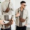 imageBerliner Bags Vintage Genuine Leather Fanny Pack Noah Belt Bag Crossbody Sling Bag for Men and Women  BrownEarth