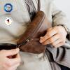 imageBerliner Bags Vintage Genuine Leather Fanny Pack Noah Belt Bag Crossbody Sling Bag for Men and Women  BrownEarth