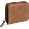 imageBERLINER BAGS Vintage Genuine Leather Small Wallet for Women Sara Card Holder Mini Bifold Wallet for Cash RFID Blocking with Zipped Coin Pocket  BrownCamel
