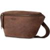 imageBerliner Bags Vintage Genuine Leather Fanny Pack Noah Belt Bag Crossbody Sling Bag for Men and Women  BrownEarth
