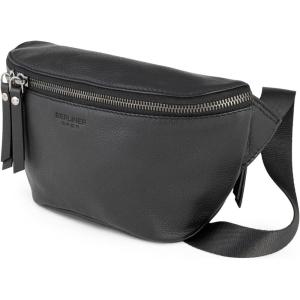 imageBerliner Bags Vintage Genuine Leather Fanny Pack Noah Belt Bag Crossbody Sling Bag for Men and Women  BrownBlack