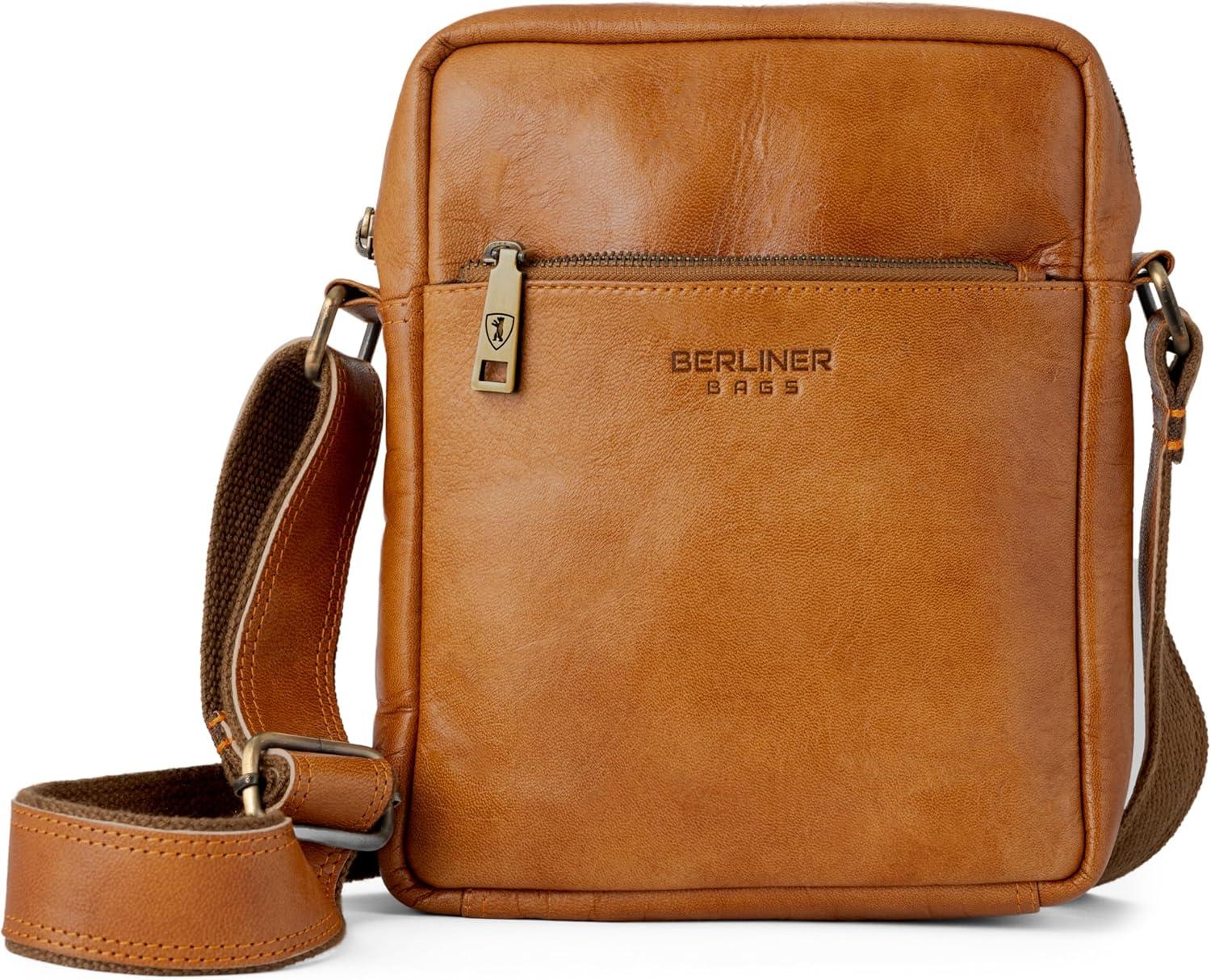 imageBERLINER BAGS Vintage Genuine Leather Shoulder Bag for Men Tom Sling Bag for Men Small Crossbody Bag for MenBrown