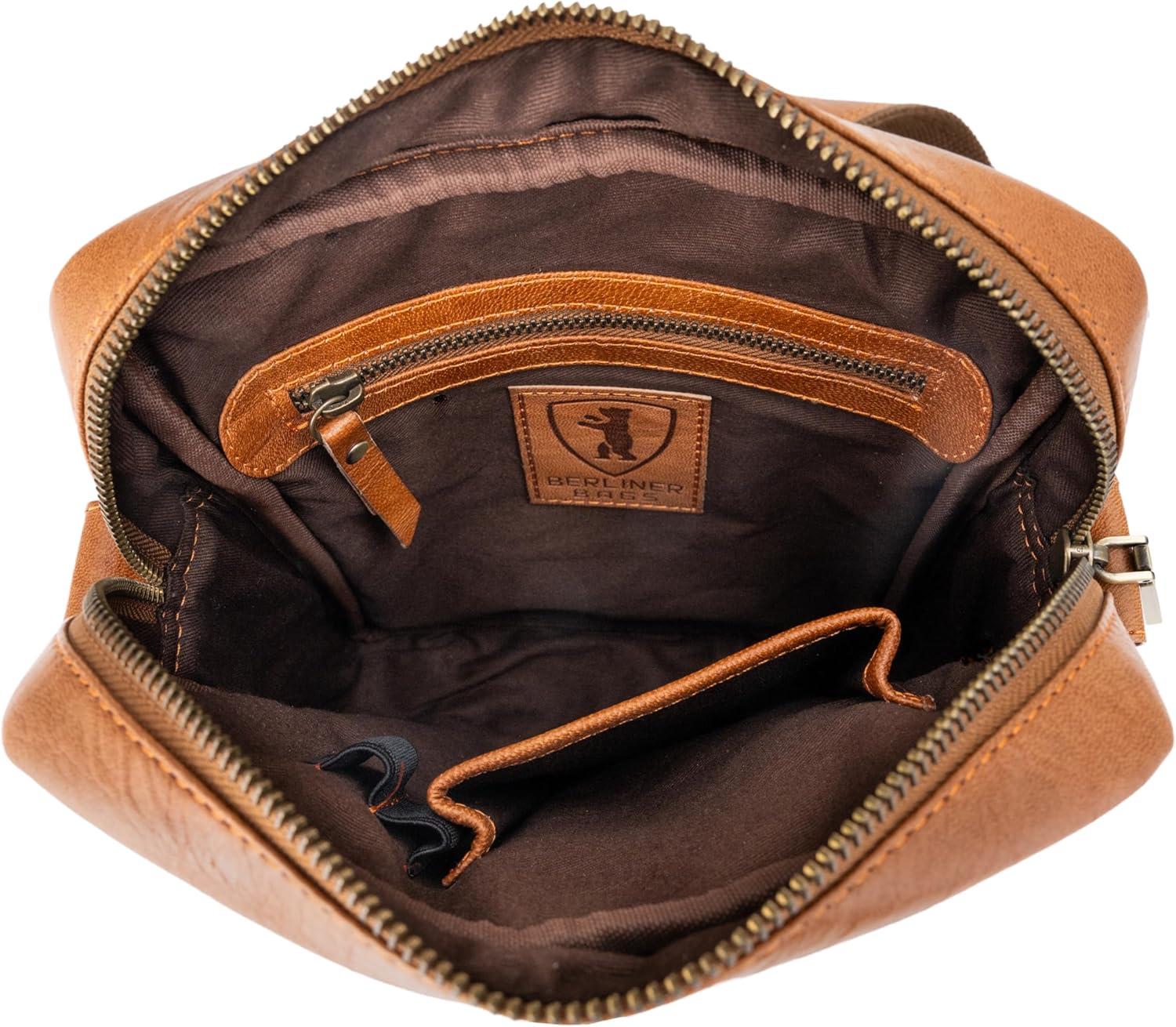 imageBERLINER BAGS Vintage Genuine Leather Shoulder Bag for Men Tom Sling Bag for Men Small Crossbody Bag for MenBrown