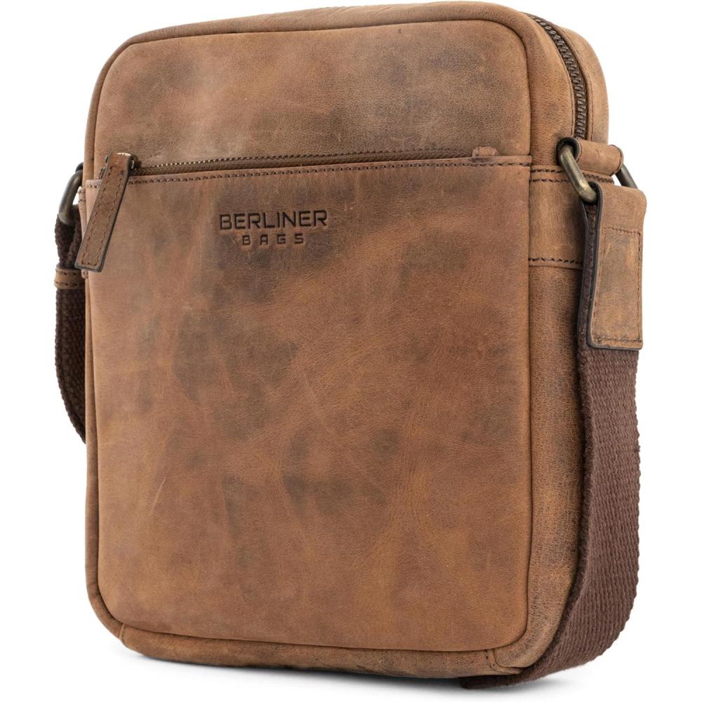 imageBERLINER BAGS Vintage Genuine Leather Shoulder Bag for Men Tom Sling Bag for Men Small Crossbody Bag for MenEarth