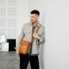 imageBERLINER BAGS Vintage Genuine Leather Shoulder Bag for Men Tom Sling Bag for Men Small Crossbody Bag for MenBrown