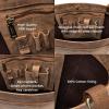 imageBERLINER BAGS Vintage Genuine Leather Tote Bag Seville Handbag Large Shopper for WomenWalnut