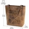imageBERLINER BAGS Vintage Genuine Leather Tote Bag Seville Handbag Large Shopper for WomenWalnut