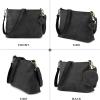 imageBERLINER BAGS Vintage Leather Shoulder Bag Marbella Crossbody Handbag for Women  BrownDark Grey M